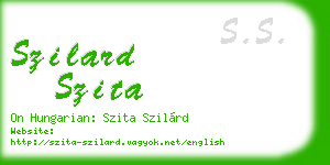 szilard szita business card